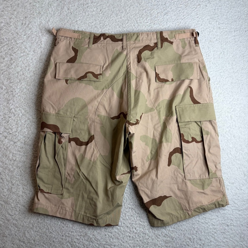 Propper Desert Camo Cargo Shorts Mens Large Y2K Paratrooper Combat Ripstop Tan
